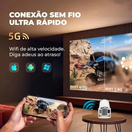 Projetor Ultra 4K – Imagem Perfeita e Durabilidade