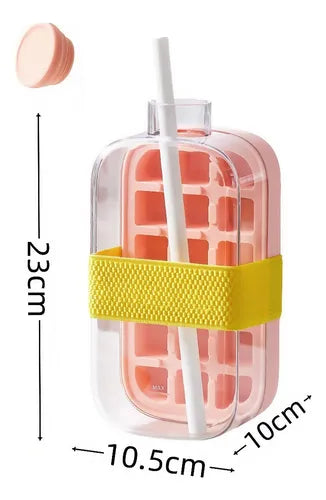 Garrafa de Água Cubo de Gelo 2 em 1 - Sem Contato