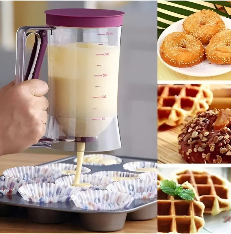 Dispenser Dosador de Massas - A Chave para Panquecas e Cupcakes Perfeitos, Sem Sujeira!