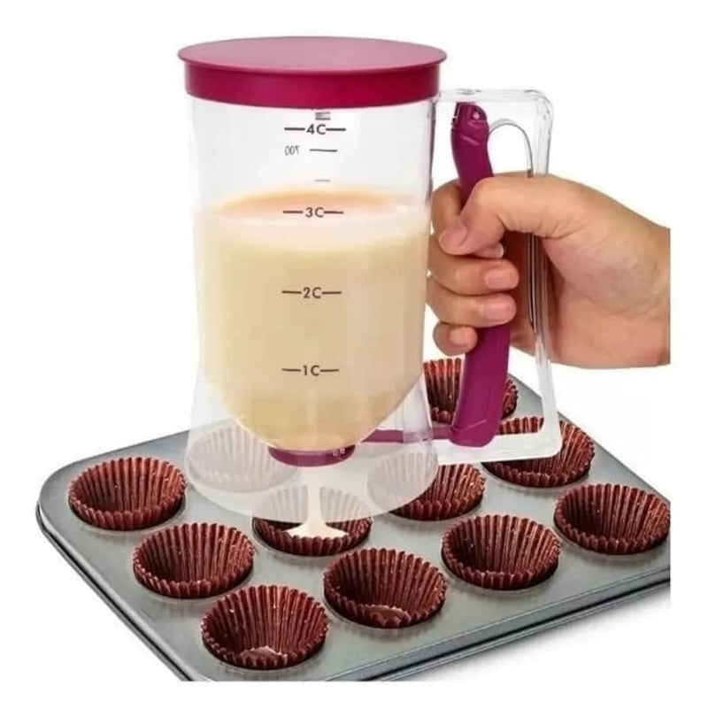 Dispenser Dosador de Massas - A Chave para Panquecas e Cupcakes Perfeitos, Sem Sujeira!