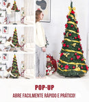 Árvore de Natal Pop-Up- Decorada Completa com Luzes