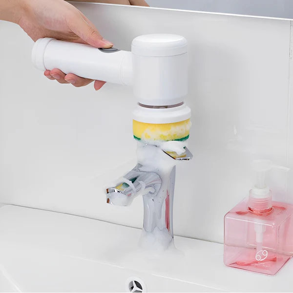 Escova de Limpeza Elétrica Multifuncional – 5 Modos de Uso